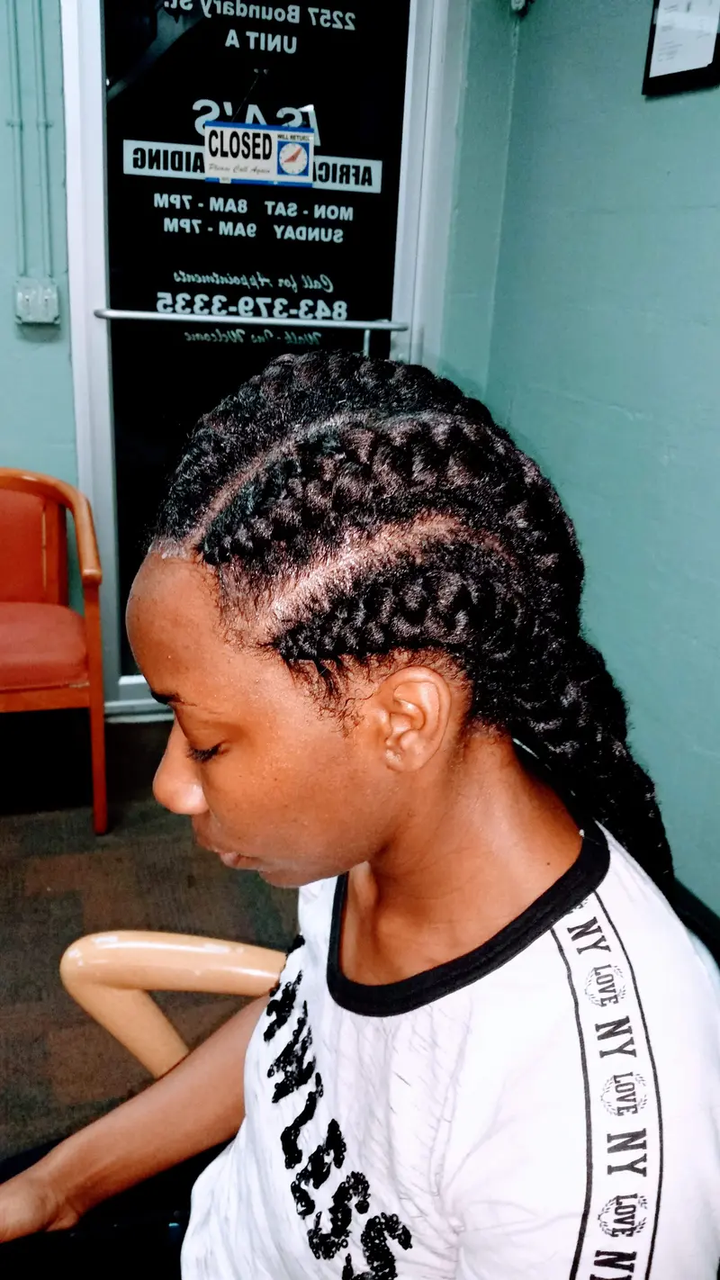 Goddess Braids hairstyle by Isa's African Hair Braiding in Savannah, GA (photo 21)