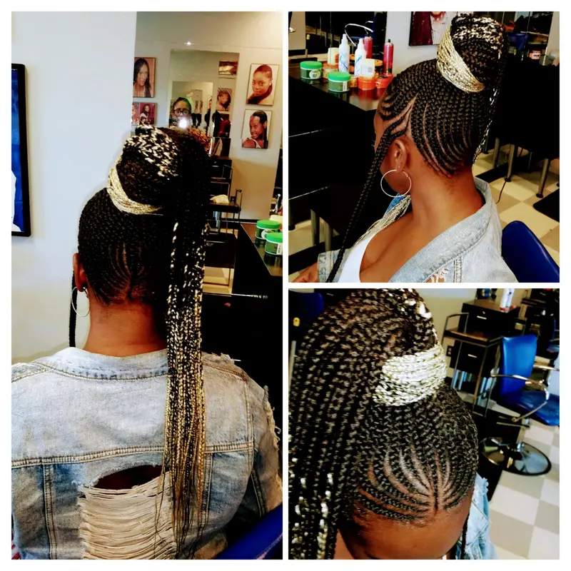 Cornrows hairstyle by Isa's African Hair Braiding in Savannah, GA (photo 65)